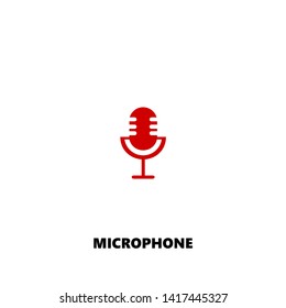 microphone icon. microphone vector design. sign design. red color