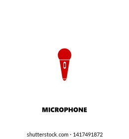 microphone icon. microphone vector design. sign design. red color
