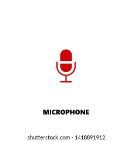 microphone icon. microphone vector design. sign design. red color