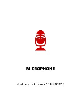 microphone icon. microphone vector design. sign design. red color