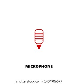 microphone icon. microphone vector design. sign design. red color