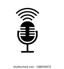 microphone icon vector design template
