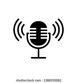 microphone icon vector design template