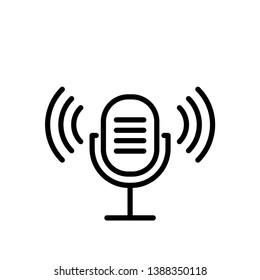 microphone icon vector design template