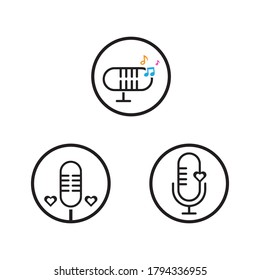 Microphone Icon vector Design Template illustration
