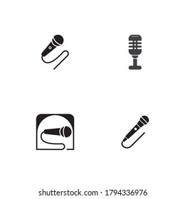 Microphone Icon vector Design Template illustration