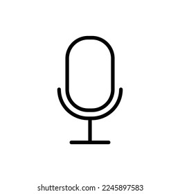 microphone icon vector design template in white background