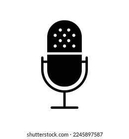 microphone icon vector design template in white background