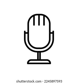 microphone icon vector design template in white background
