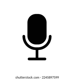 microphone icon vector design template in white background