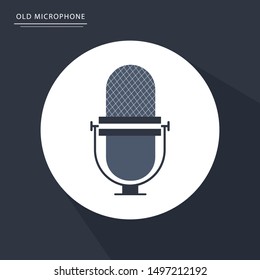 Microphone icon vector design template-Illustration