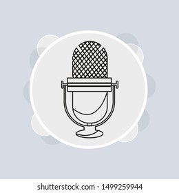 Microphone icon vector design template-Illustration