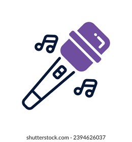 icono de micrófono. icono de doble tono vectorial para tu sitio web, móvil, presentación y diseño de logotipo.