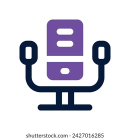 icono de micrófono. icono vectorial de tono dual para su sitio web, móvil, presentación y diseño de logotipo.