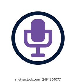 microphone icon. vector dual tone icon for your website, mobile, presentation, and logo design.