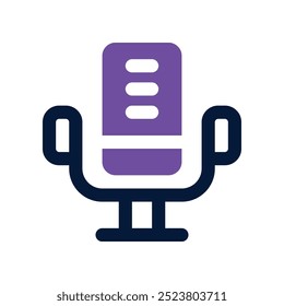 microphone icon. vector dual tone icon for your website, mobile, presentation, and logo design.