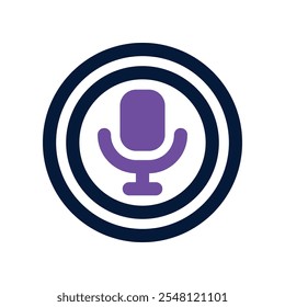 microphone icon. vector dual tone icon for your website, mobile, presentation, and logo design.