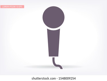 Microphone icon. Vector Eps 10 . Lorem Ipsum Design Flat