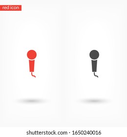 Microphone icon. Vector Eps 10 Design Flat illustration best sound recording