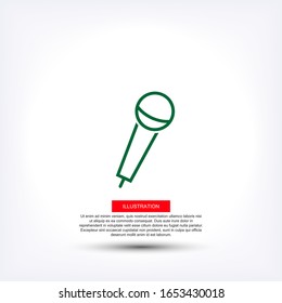 Microphone icon. Vector Eps 10 Design Flat illustration 