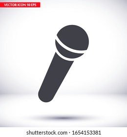 Icono de micrófono. Vector Eps 10 Diseño Ilustración plana mejor grabación de sonido