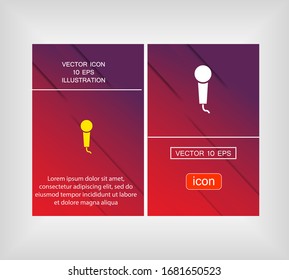 Microphone icon. Vector Eps 10 Design Flat illustration best sound recording