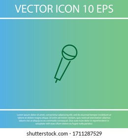 Icono de micrófono. Vector Eps 10 Diseño Ilustración plana mejor grabación de sonido