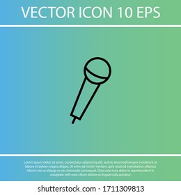Icono de micrófono. Vector Eps 10 Diseño Ilustración plana mejor grabación de sonido