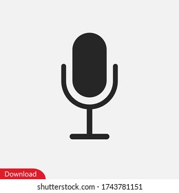 Icono de micrófono vector eps 10