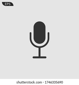 Icono de micrófono vector eps 10