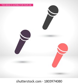 Microphone icon. Vector  Eps 10 Design Flat illustration best sound recording