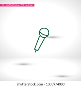 Microphone icon. Vector  Eps 10 Design Flat illustration best sound recording