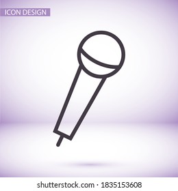Microphone icon. Vector  Eps 10 Design Flat illustration best sound recording