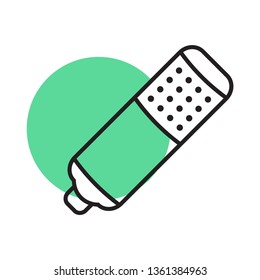 Microphone icon vector - Fill outline
