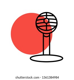 Microphone icon vector - Fill outline
