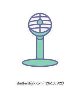 Microphone icon vector - Fill outline