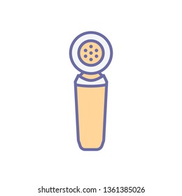 Microphone icon vector - Fill outline