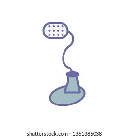 Microphone icon vector - Fill outline