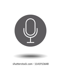 Microphone Icon vector flat design