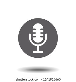 Microphone Icon vector flat design