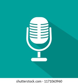 Microphone Icon vector flat design