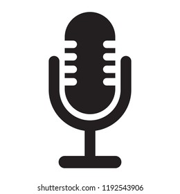 Microphone icon vector flat design