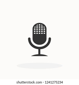 Microphone Icon vector flat design