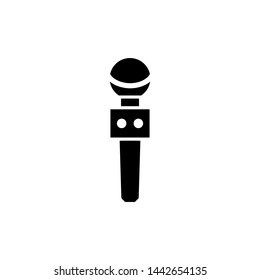 microphone icon vector flat design