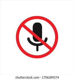 microphone icon vector flat design, with white background