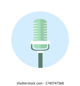 Microphone Icon vector flat design 