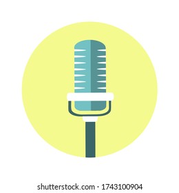 Microphone Icon vector flat design