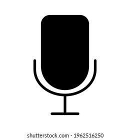 Microphone Icon vector flat design
