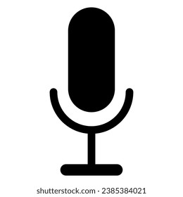 Microphone Icon vector flat design.