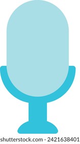 Microphone Icon vector flat design, 
 mic record for music singing and audio or podcast, microphone icon vector render illustration for alert and announcement